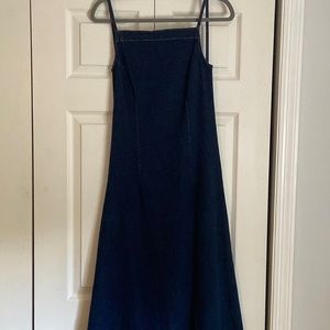 Long maxi jean dress